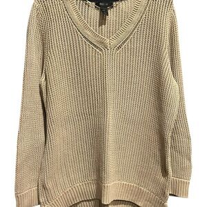 Style & Co. Beige Crew Neck Sweater 100% Cotton